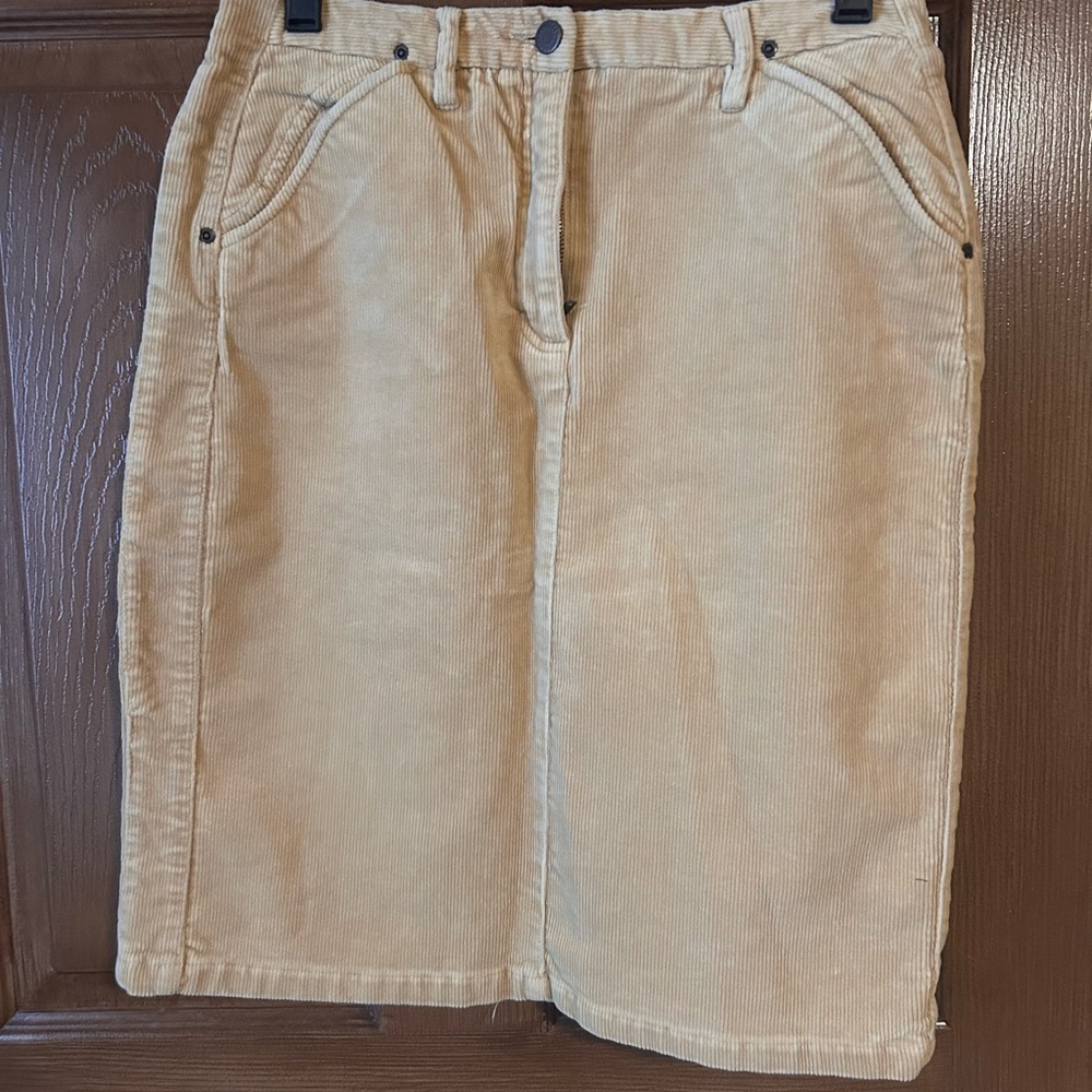 Tan Corduroy Skirt